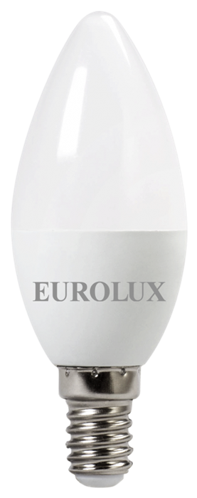 Лампа светодиодная EUROLUX LL-E-C37-7W-230-4K-E14 - фото 16100093