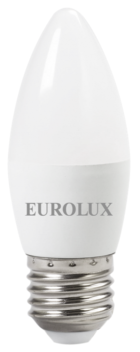 Лампа светодиодная EUROLUX LL-E-C37-6W-230-2,7K-E27 76/2/9 - фото 16100097