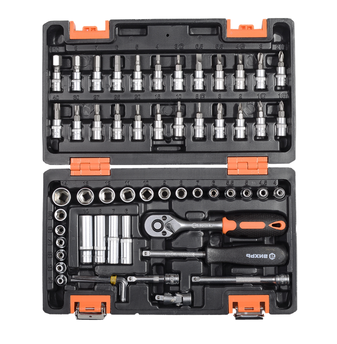 Набор инструментов ВИХРЬ, 1/4", 57 предм, кейс - фото 16101317