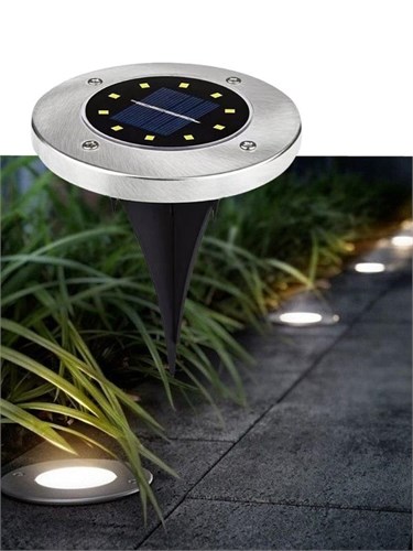 Светильник светодиодный садовый 8SMD бел. 12х12х13 на солнечн. батарее аккум. AA 500мА КОСМОС KOC_SOL105 579753 - фото 16602635