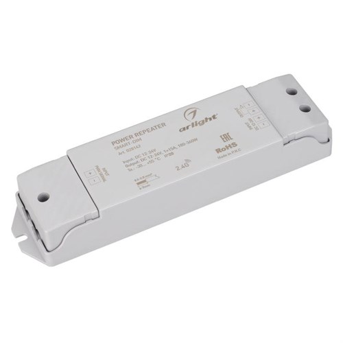 Усилитель SMART-DIM (12-24В 1х15А IP20 пластик Arlight 028142 1603282 - фото 16602640