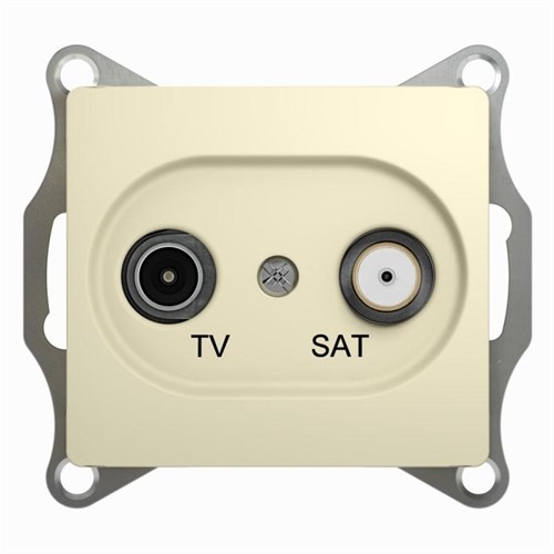 Розетка телевизионная оконечная TV/SAT 1-м СП Glossa 1дБ механизм беж. SE GSL000297 275253 - фото 16604856