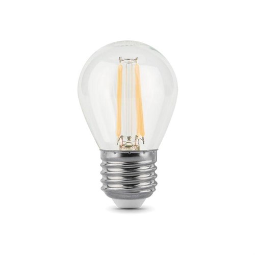 Лампа светодиодная филаментная Black Filament 7Вт P45 шар 2700К тепл. бел. E27 550лм GAUSS 105802107 487712 - фото 16605802