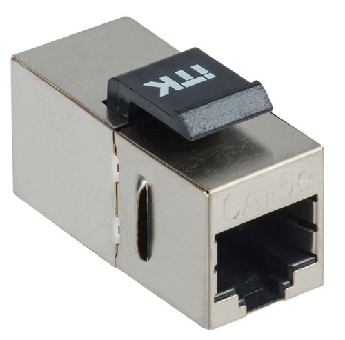 Адаптер проходной Keystone Jack RJ45-RJ45 кат.5E FTP ITK CS7-1C5EF 1318172 - фото 16606396