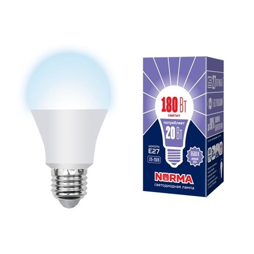Лампа светодиодная LED-A65-20W/DW/E27/FR/NR Norma 20Вт матовая E27 (упак. картон) Volpe UL-00004028 1326428 - фото 16606433