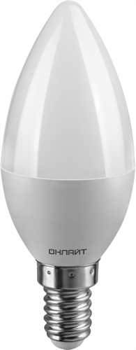 Лампа светодиодная 71 629 OLL-C37-6-230-4K-E14-FR 6Вт свеча 4000К нейтр. бел. E14 470лм 220-240В ОНЛАЙТ 71629 388146 - фото 16609769
