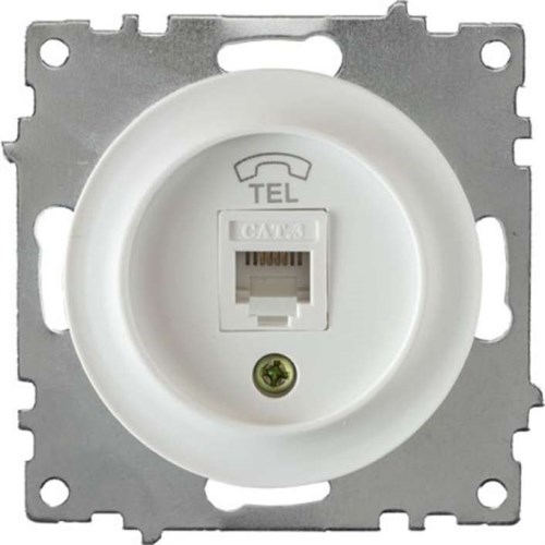 Розетка телефонная 1-м СП Florence RJ11 механизм бел. (1E20601300) OneKeyElectro 2172769 467450 - фото 16610187