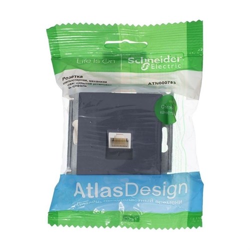 Розетка компьютерная AtlasDesign RJ45 кат.5E механизм грифель SE ATN000783 1240426 - фото 16610470