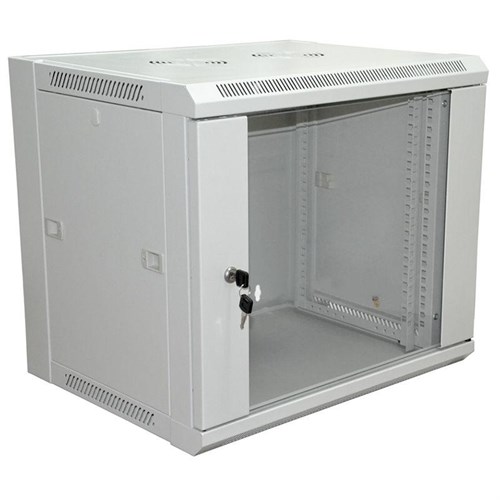 Шкаф настенный 19дюйм 6U 600х600х370мм (ШхГхВ) передняя дверь стекло боковые стенки съемные (разобранный) RAL7035 Rexant 04-2220 1255255 - фото 16610592