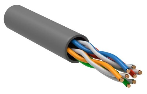 Кабель витая пара U/UTP кат.5E 4х2х24AWG solid CU PVC сер. (м) GENERICA BC1-C5E04-111-305-G 1295433 - фото 16610741