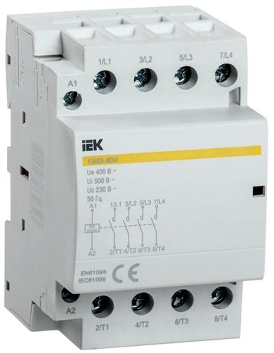 Контактор модульный КМ63-40М AC/DC IEK MKK21-63-40 1330831 - фото 16610963