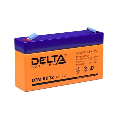 Аккумулятор UPS 6В 1.2А.ч Delta DTM 6012 1356445 - фото 16611051