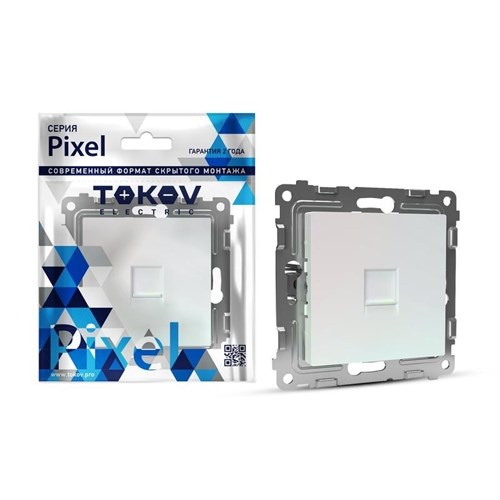 Розетка компьютерная 1-м СП Pixel RJ45 кат.5E механизм перламутр. TOKOV ELECTRIC TKE-PX-RC1-C04 1792310 - фото 16612498