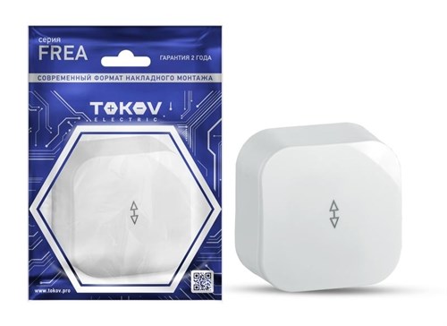 Переключатель 1-кл. ОП Frea 10А IP20 250В АБС-пластик бел. TOKOV ELECTRIC TKE-FR-P1-C01 1685672 - фото 16616477