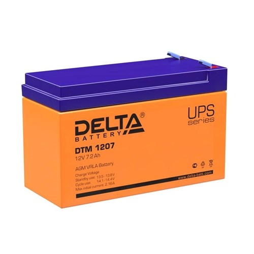 Аккумулятор UPS 12В 7.2А.ч Delta DTM 1207 278099 - фото 16618310