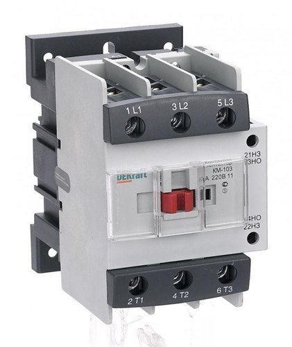 Контактор КМ-103 80А кат. 220В AC 1НО+1НЗ AC-3 DEKraft 22143DEK 1113370 - фото 16618414