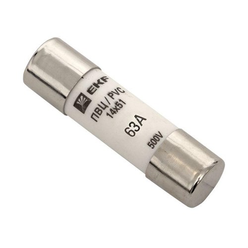 Вставка плавкая цилиндрическая ПВЦ 14х51 63А EKF pvc-14x51-63 407996 - фото 16618738