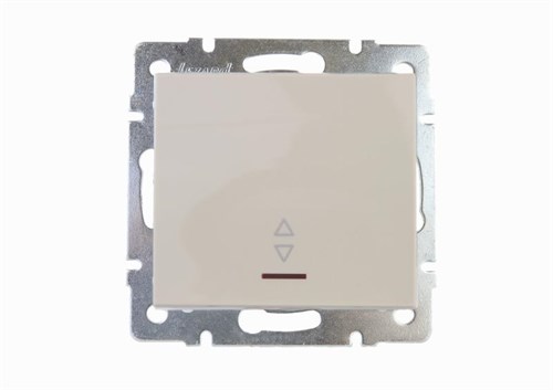 Переключатель проходной 1-кл. СП Rain IP20 с подсветкой механизм крем. LEZARD 703-0388-114 450530 - фото 16618955