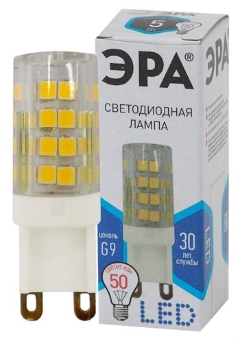 Лампа светодиодная JCD-5w-220V-corn ceramics-840-G9 400лм Эра Б0027864 1231438 - фото 16619309