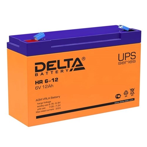 Аккумулятор UPS 6В 12А.ч Delta HR 6-12 502802 - фото 16623846