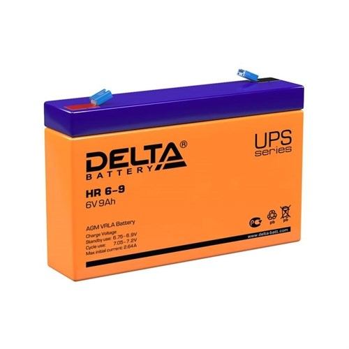 Аккумулятор UPS 6В 9А.ч Delta HR 6-9 504337 - фото 16623873