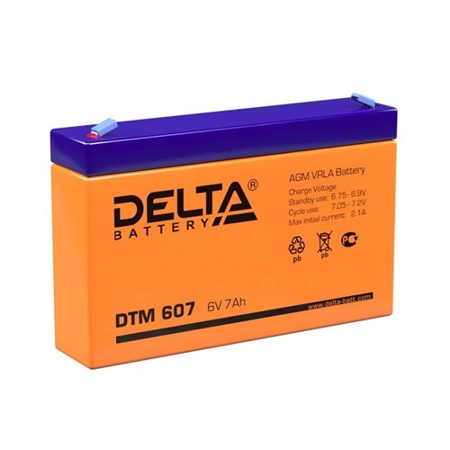 Аккумулятор UPS 6В 7А.ч Delta DTM 607 274240 - фото 16627142