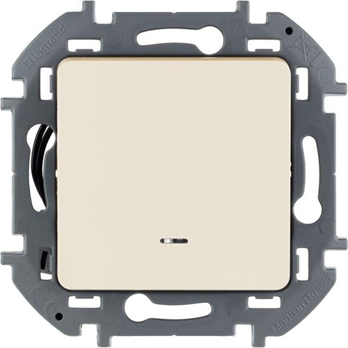 Переключатель 1-кл. Inspiria 10А IP20 250В 10AX с подсветкой / индикацией механизм сл. кость Leg 673661 1445188 - фото 16629093