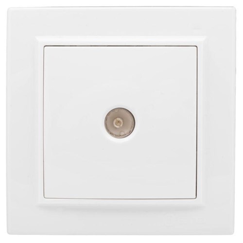 Розетка телевизионная TV 1-м СП Минск 5-862МГц 75Ом бел. Basic EKF ERA00-027-10 453855 - фото 16632332