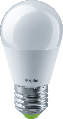 Лампа светодиодная 61 337 NLL-G45-8.5-230-4K-E27 8.5Вт шар матовая 4000К нейтр. бел. E27 680лм 176-264В Navigator 61337 476074 - фото 16632515