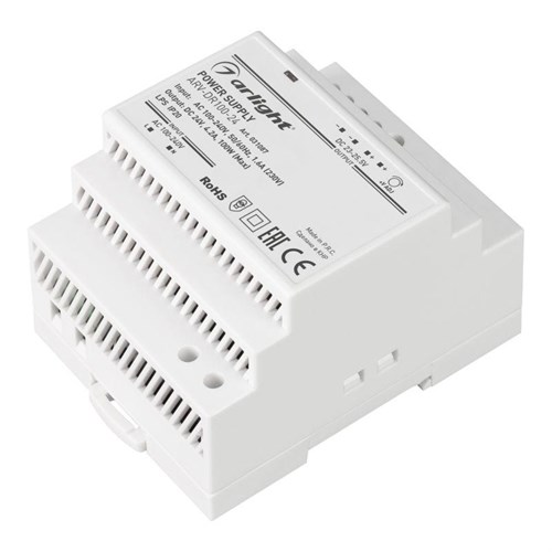 Блок питания ARV-DR100-24 24В 4.2А 100Вт IP20 DIN-рейка Arlight 031087 1551636 - фото 16633690