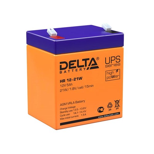 Аккумулятор UPS 12В 5А.ч Delta HR 12-21 W 467973 - фото 16646871