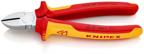 Бокорезы VDE L-180мм твердость кромок 62 HRC хром. Knipex KN-7006180 1533046 - фото 16650344