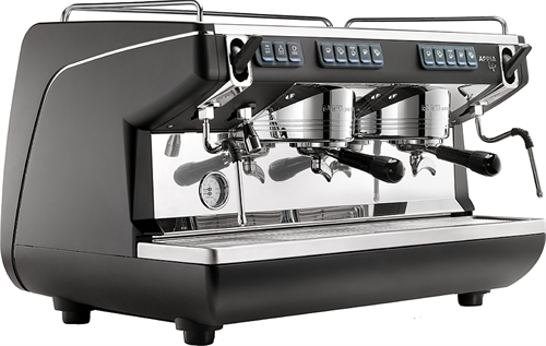 Кофемашина Nuova Simonelli Appia Life 2Gr V чёрная, высокие группы, экономайзер, автомат SMN0001001 - фото 16656510