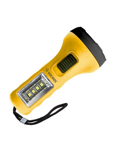 Фонарь ручной 0.5ВтLED+4SMD(1Вт) 1xAA корпус ABS-пластик ремешок ручной КОСМОС KOC119B 584444 - фото 16663669