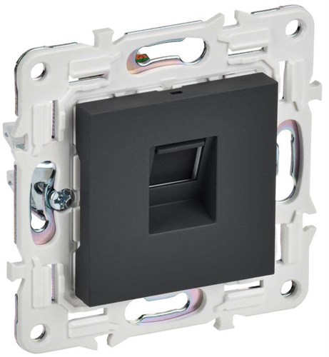 Розетка компьютерная RJ45 кат.5E SKANDY SK-K01G графит IEK SK-K10-1-K53 1835957 - фото 16665072