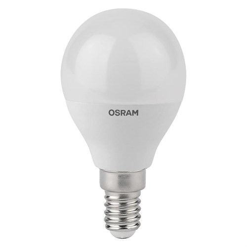 Лампа светодиодная LED Antibacterial P 7.5Вт шар матовая 2700К тепл. бел. E14 806лм 220-240В угол пучка 200град. бактерицидн. покрыт. (замена 75Вт) OSRAM 4058075561298 1487847 - фото 16665088