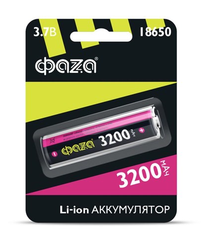 Аккумулятор 18650 3.7В Li-Ion 3200мА.ч без платы защиты BL-1 ФАZА 5037793 1603188 - фото 16665143