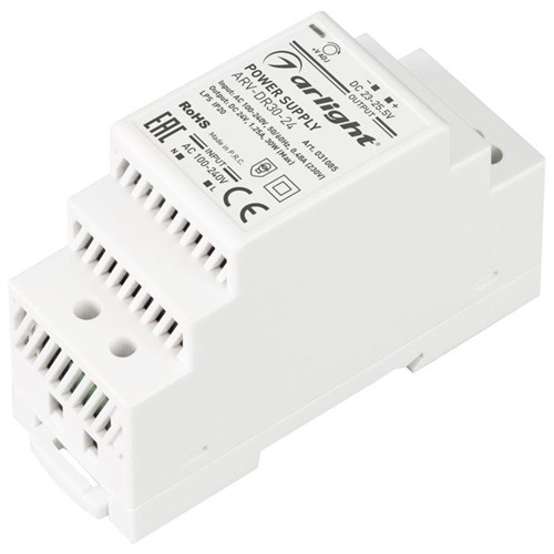 Блок питания ARV-DR30-24 24В 1.25А 30Вт IP20 DIN-рейка Arlight 031085 1551634 - фото 16665214