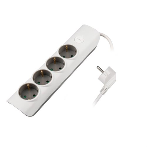 Удлинитель 4х3м с заземл. с выкл. бел. ET-04-300W (4х3.0) JAZZway 5051812 1832512 - фото 16666194