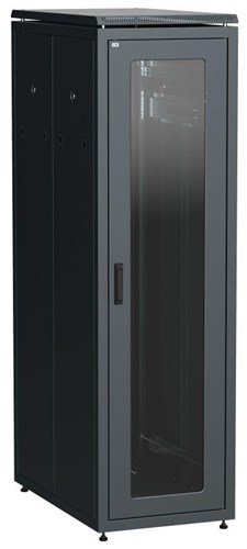 Шкаф сетевой 19дюйм LINEA N 42U 600х1000мм стеклянная передняя дверь черн. ITK LN05-42U61-G 461677 - фото 16666570