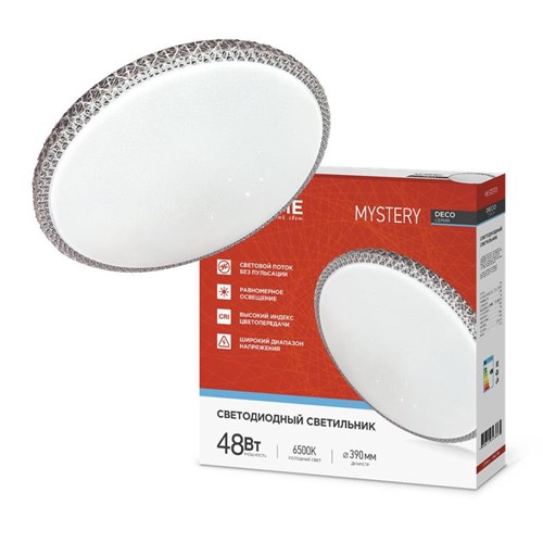 Светильник светодиодный DECO MYSTERY 48Вт 6500К 4320лм 230В 390х78мм IN HOME 4690612051604 1771361 - фото 16666645