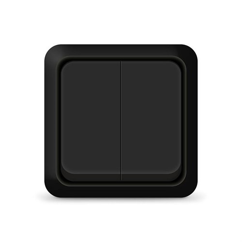 Выключатель 2-кл. ОП Олимп 10А IP20 черн. Universal 2213 1905554 - фото 16672256