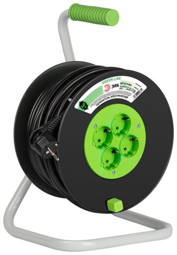 Удлинитель на пластик. катушке 4х40м с заземл. KAT-3x1.5-40m Greenline ПВС 3х1.5 Эра Б0065132 1871719 - фото 16672602