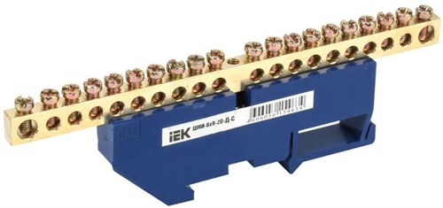 Шина нулевая на DIN-рейку ШНИ-6х9-20-Д-С IEK YNN10-69-20D-K07 252072 - фото 16672972