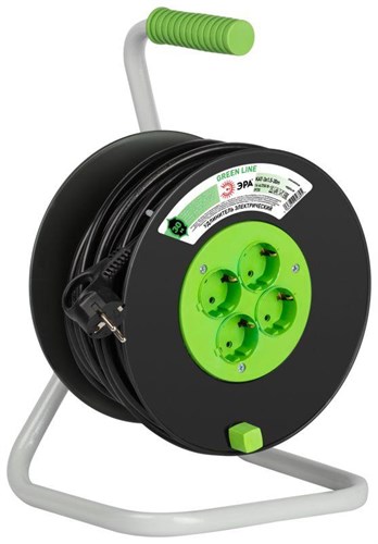 Удлинитель на пластик. катушке 4х30м с заземл. KAT-3x1.5-30m Greenline ПВС 3х1.5 Эра Б0065110 1871718 - фото 16673033