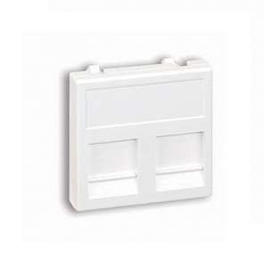 Адаптер на 2 RJ45 коннектора защ. шторки бел. Simon Connect KB76-9 235858 - фото 16673052
