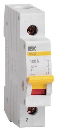 Выключатель нагрузки ВН-32 100А/1П IEK MNV10-1-100 56962 - фото 16673056