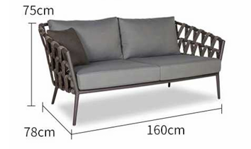 Современный минималистичный уличный диван ComfortA CMF0001265 - фото 16673646