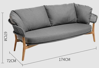 Скандинавский уличный диван в стиле лёгкой роскоши ComfortA CMF0001297 - фото 16673749