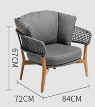 Скандинавский уличный стул в стиле лёгкой роскоши ComfortA CMF0001299 - фото 16673755